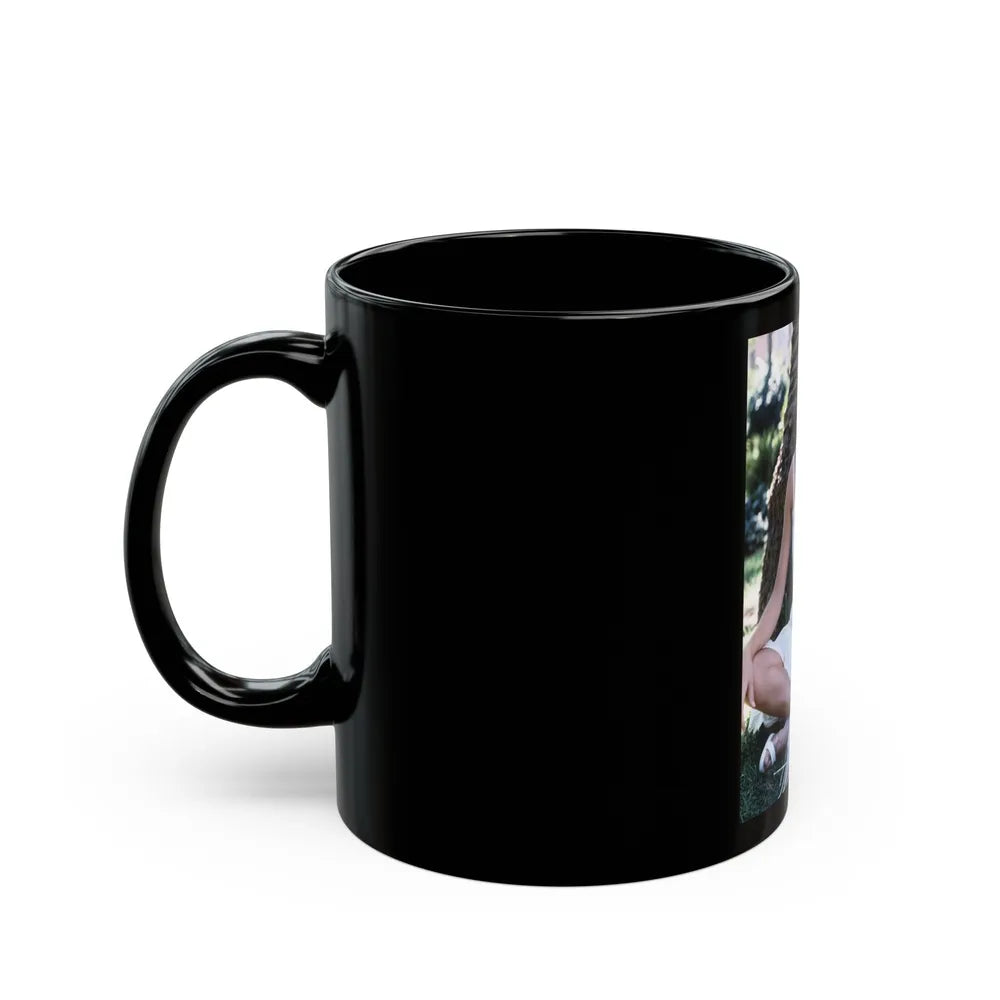 Jane Seymour #70 (Vintage Female Icon) Black Coffee Mug-Go Mug Yourself