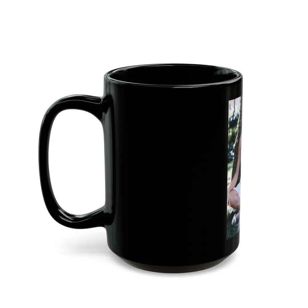 Jane Seymour #70 (Vintage Female Icon) Black Coffee Mug-Go Mug Yourself