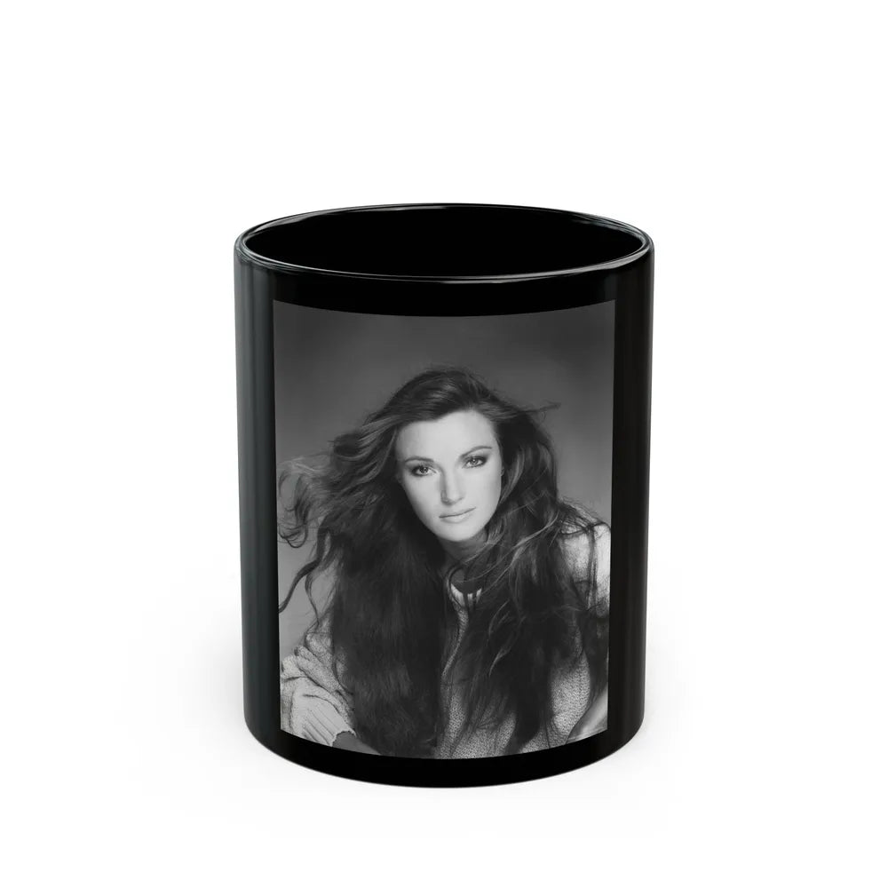 Jane Seymour #71 (Vintage Female Icon) Black Coffee Mug-11oz-Go Mug Yourself