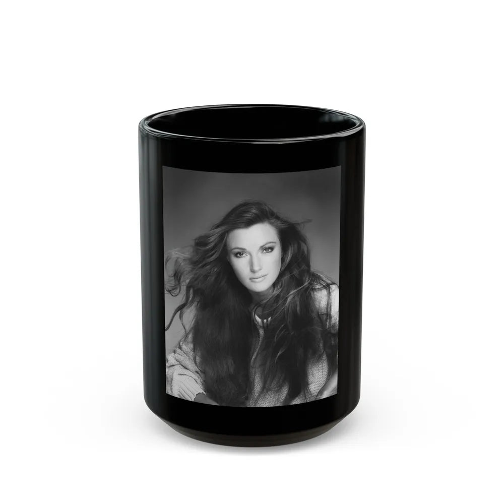 Jane Seymour #71 (Vintage Female Icon) Black Coffee Mug-15oz-Go Mug Yourself