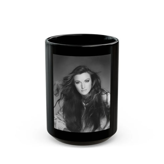 Jane Seymour #71 (Vintage Female Icon) Black Coffee Mug-15oz-Go Mug Yourself