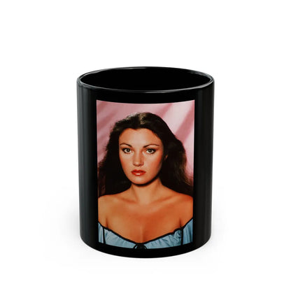 Jane Seymour #72 (Vintage Female Icon) Black Coffee Mug-11oz-Go Mug Yourself