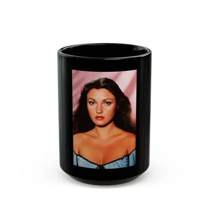 Jane Seymour #72 (Vintage Female Icon) Black Coffee Mug-15oz-Go Mug Yourself