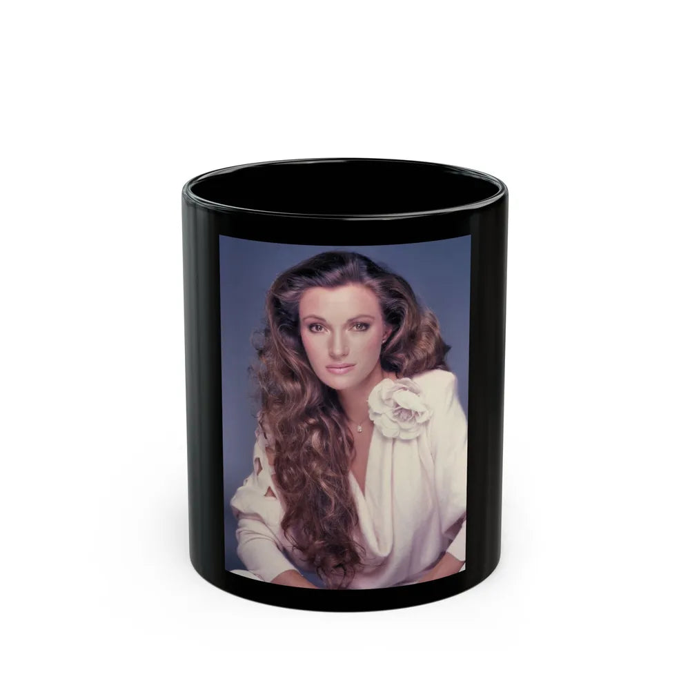 Jane Seymour #73 (Vintage Female Icon) Black Coffee Mug-11oz-Go Mug Yourself