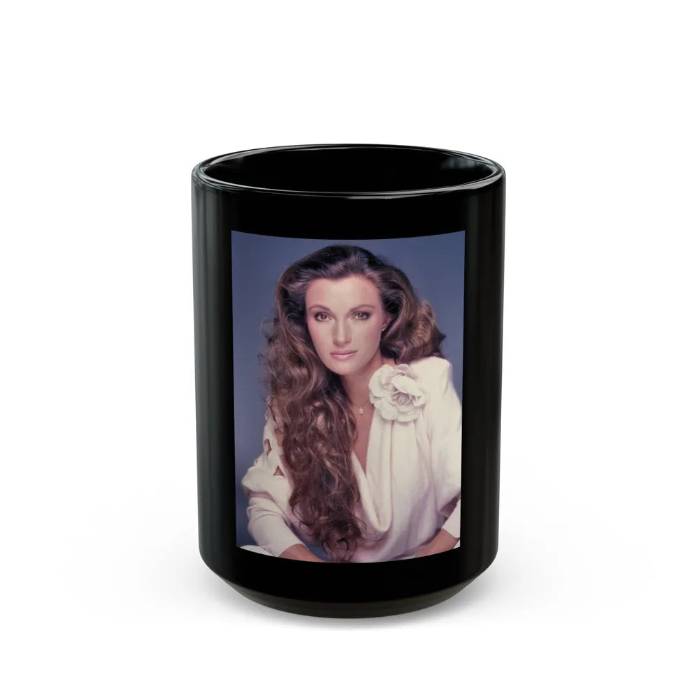 Jane Seymour #73 (Vintage Female Icon) Black Coffee Mug-15oz-Go Mug Yourself