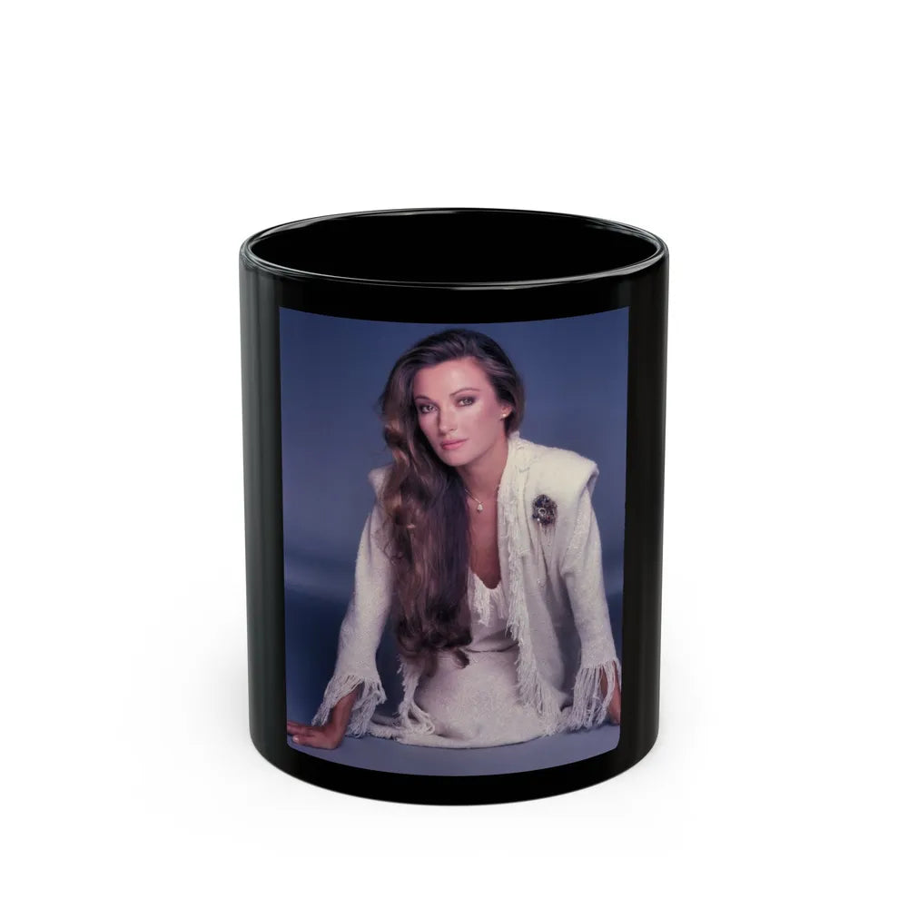 Jane Seymour #74 (Vintage Female Icon) Black Coffee Mug-11oz-Go Mug Yourself