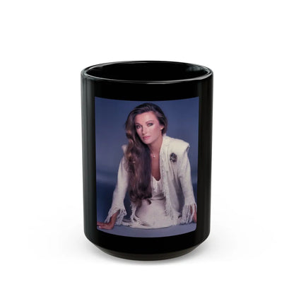 Jane Seymour #74 (Vintage Female Icon) Black Coffee Mug-15oz-Go Mug Yourself