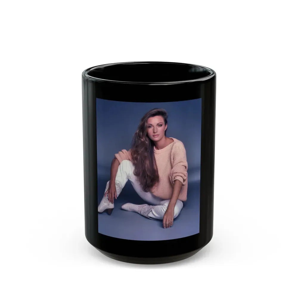 Jane Seymour #75 (Vintage Female Icon) Black Coffee Mug 15oz - Go Mug Yourself