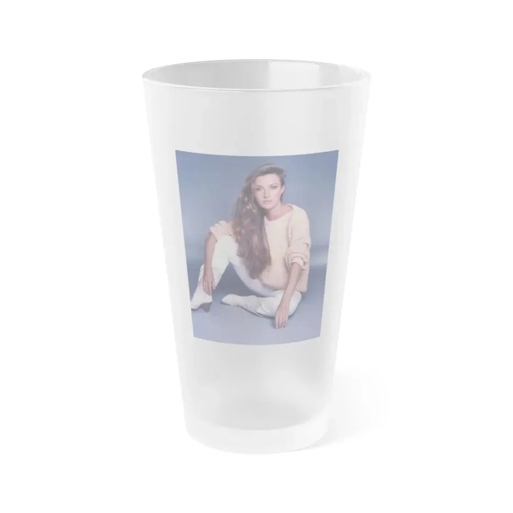 Jane Seymour #75 (Vintage Female Icon) Frosted Pint Glass 16oz 16oz Frosted - Go Mug Yourself