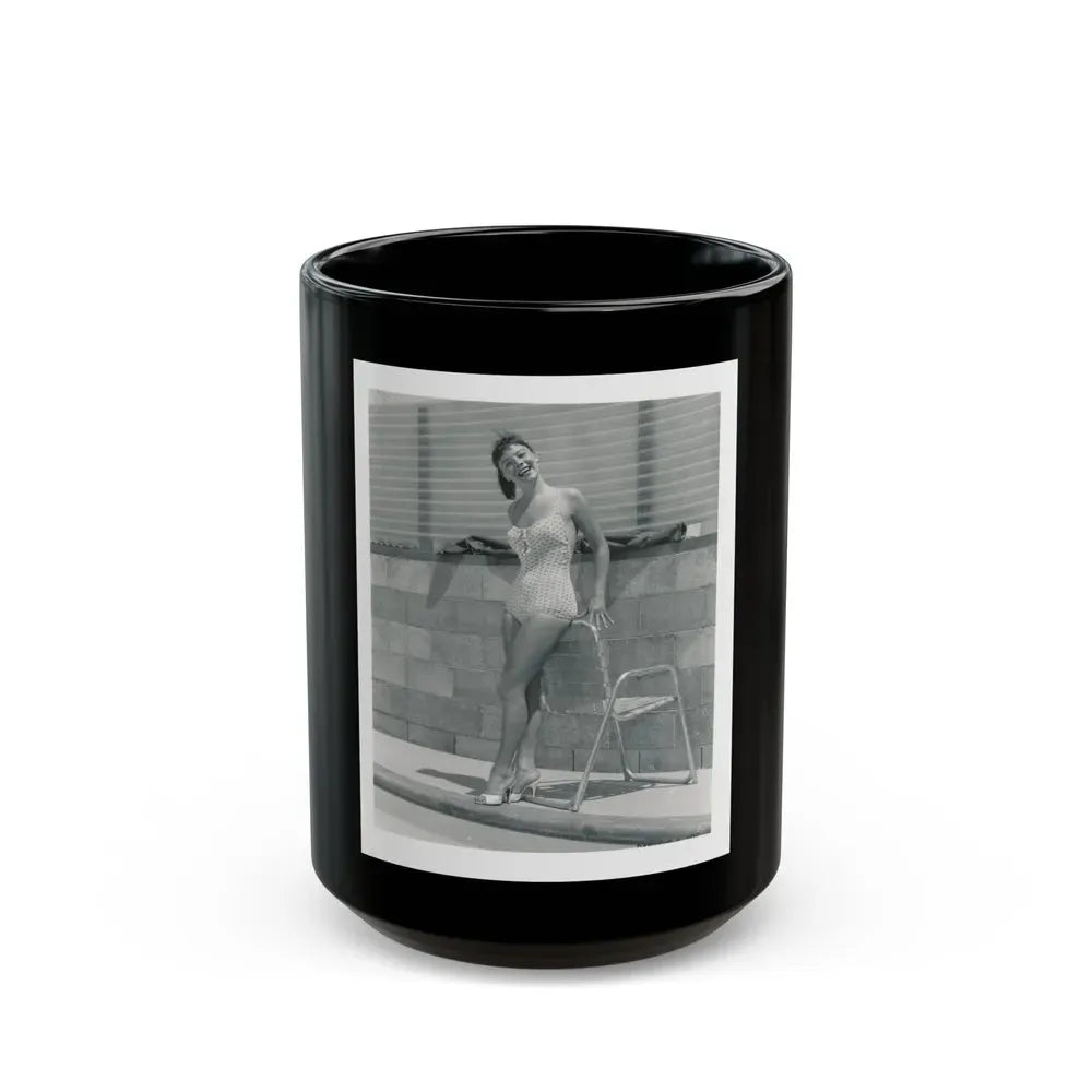 Janet Munro #06 (Vintage Female Icon) Black Coffee Mug 15oz - Go Mug Yourself