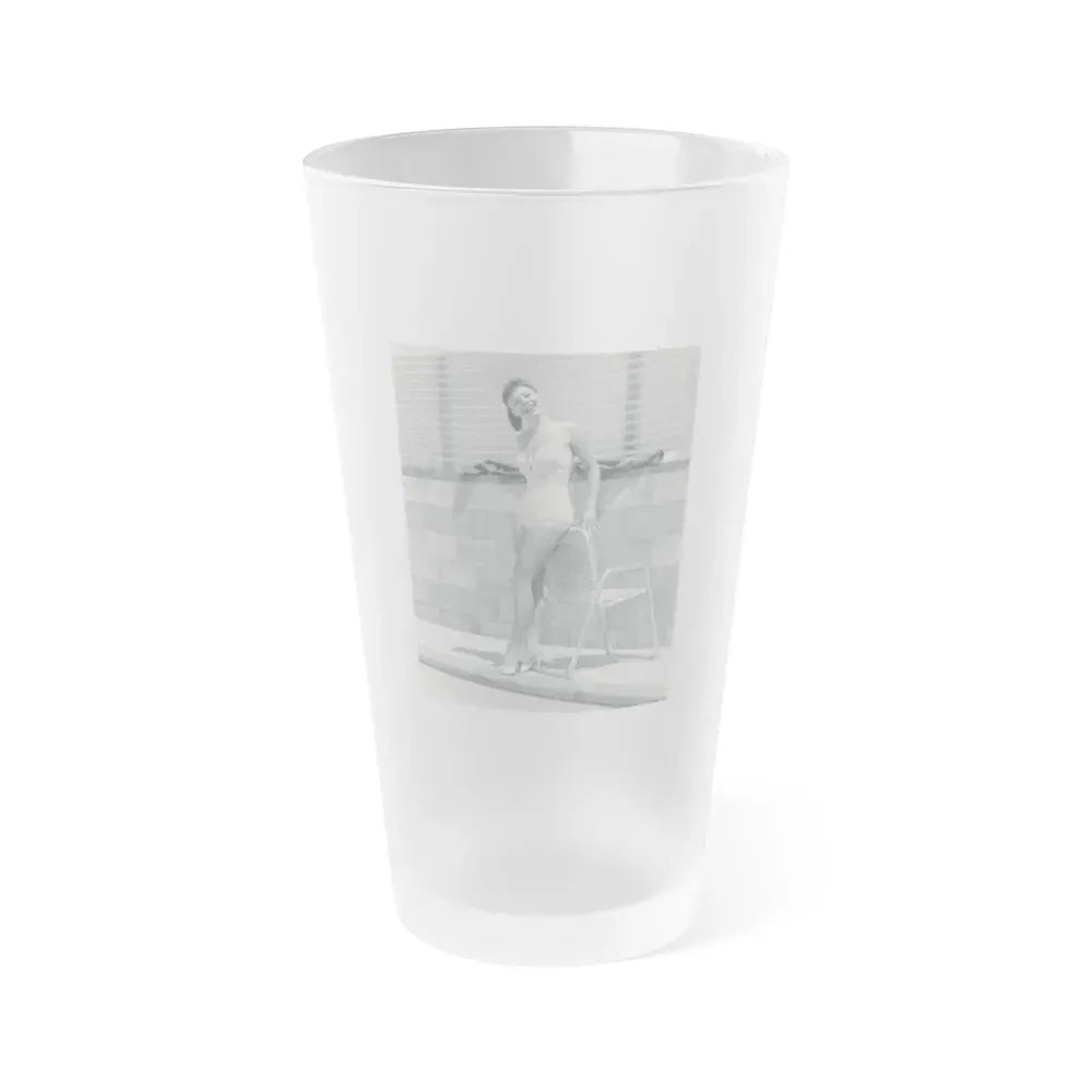 Janet Munro #06 (Vintage Female Icon) Frosted Pint Glass 16oz 16oz Frosted - Go Mug Yourself