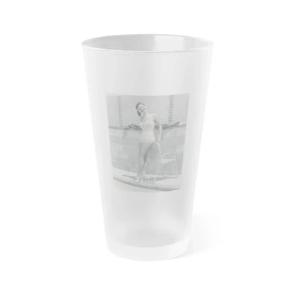 Janet Munro #06 (Vintage Female Icon) Frosted Pint Glass 16oz 16oz Frosted - Go Mug Yourself