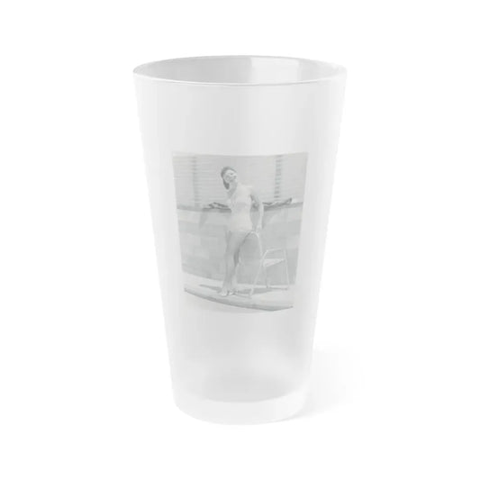 Janet Munro #06 (Vintage Female Icon) Frosted Pint Glass 16oz 16oz Frosted - Go Mug Yourself