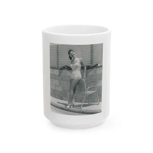 Janet Munro #06 (Vintage Female Icon) White Coffee Mug 15oz - Go Mug Yourself