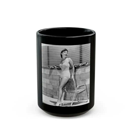 Janet Munro #07 (Vintage Female Icon) Black Coffee Mug 15oz - Go Mug Yourself