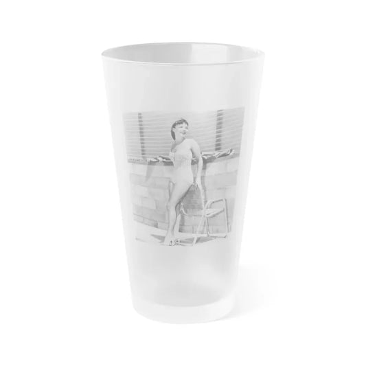 Janet Munro #07 (Vintage Female Icon) Frosted Pint Glass 16oz 16oz Frosted - Go Mug Yourself