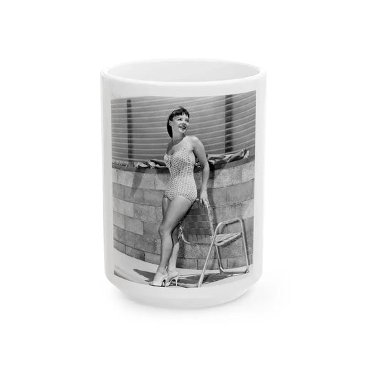 Janet Munro #07 (Vintage Female Icon) White Coffee Mug 15oz - Go Mug Yourself