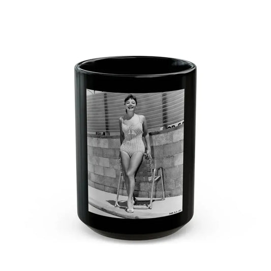 Janet Munro #08 (Vintage Female Icon) Black Coffee Mug 15oz - Go Mug Yourself