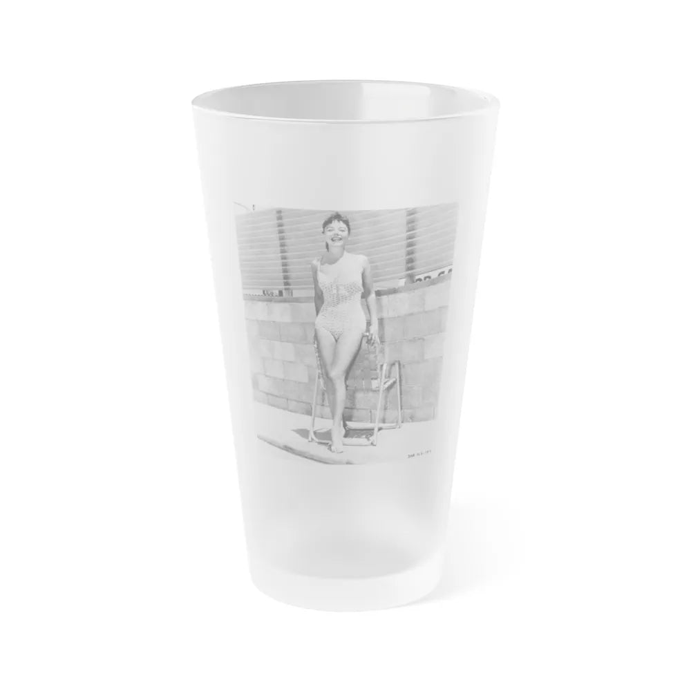 Janet Munro #08 (Vintage Female Icon) Frosted Pint Glass 16oz-16oz-Frosted-Go Mug Yourself