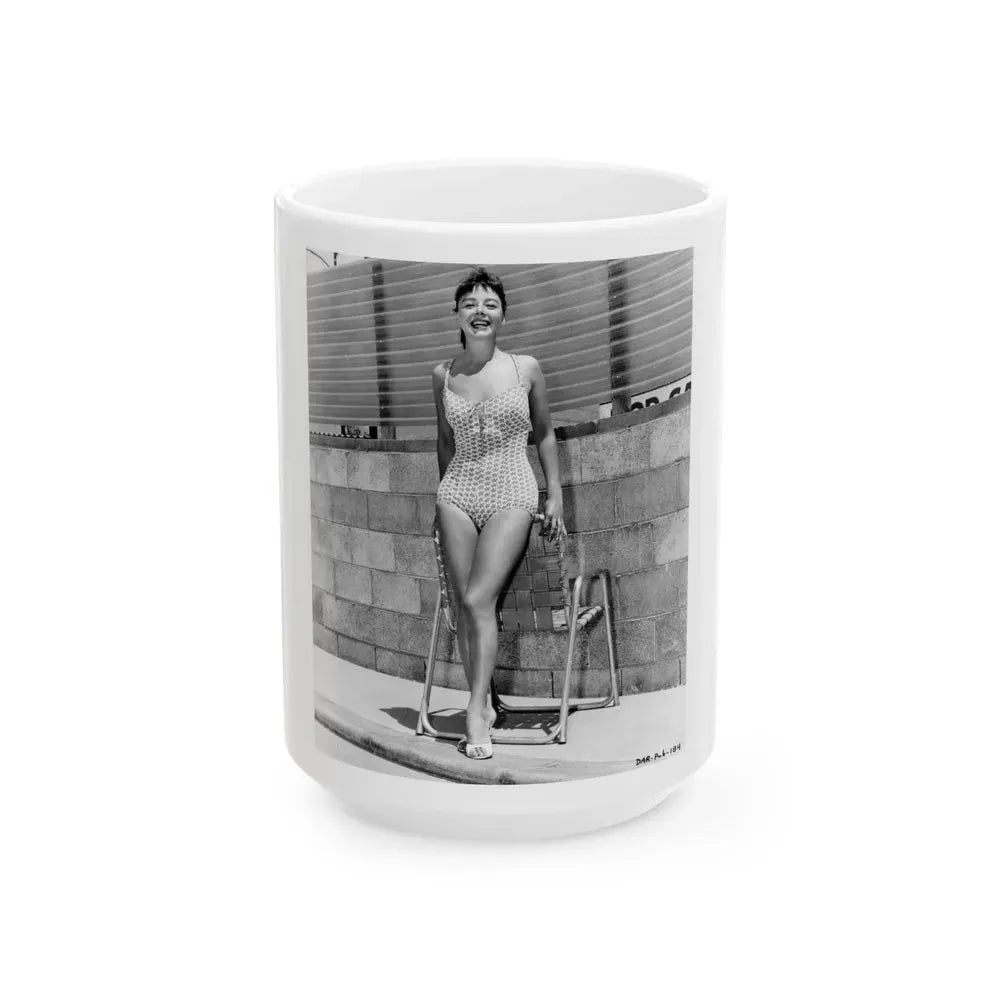 Janet Munro #08 (Vintage Female Icon) White Coffee Mug 15oz - Go Mug Yourself