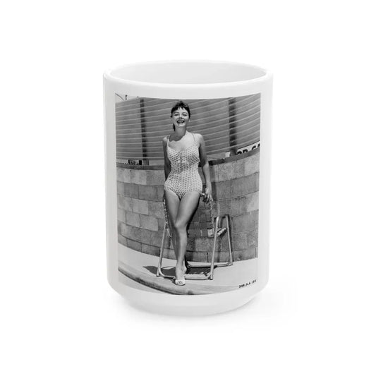 Janet Munro #08 (Vintage Female Icon) White Coffee Mug 15oz - Go Mug Yourself