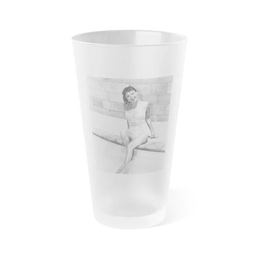 Janet Munro #09 (Vintage Female Icon) Frosted Pint Glass 16oz-16oz-Frosted-Go Mug Yourself