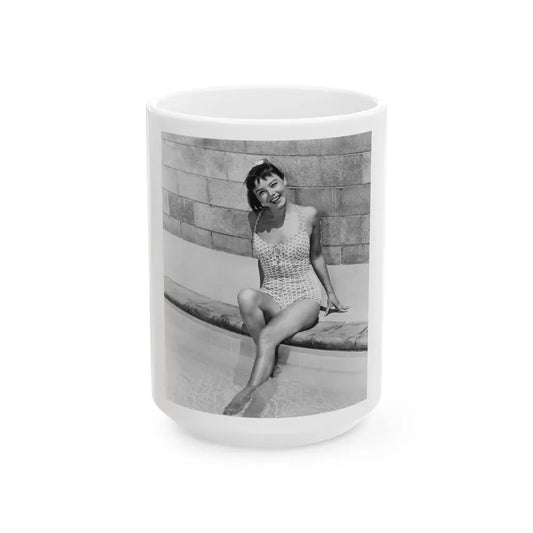 Janet Munro #09 (Vintage Female Icon) White Coffee Mug 15oz - Go Mug Yourself