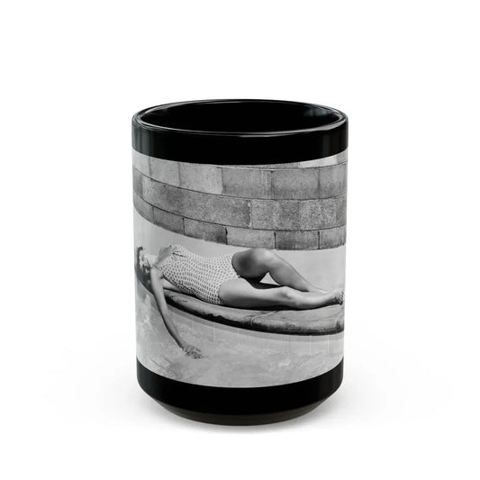 Janet Munro #10 (Vintage Female Icon) Black Coffee Mug 15oz - Go Mug Yourself