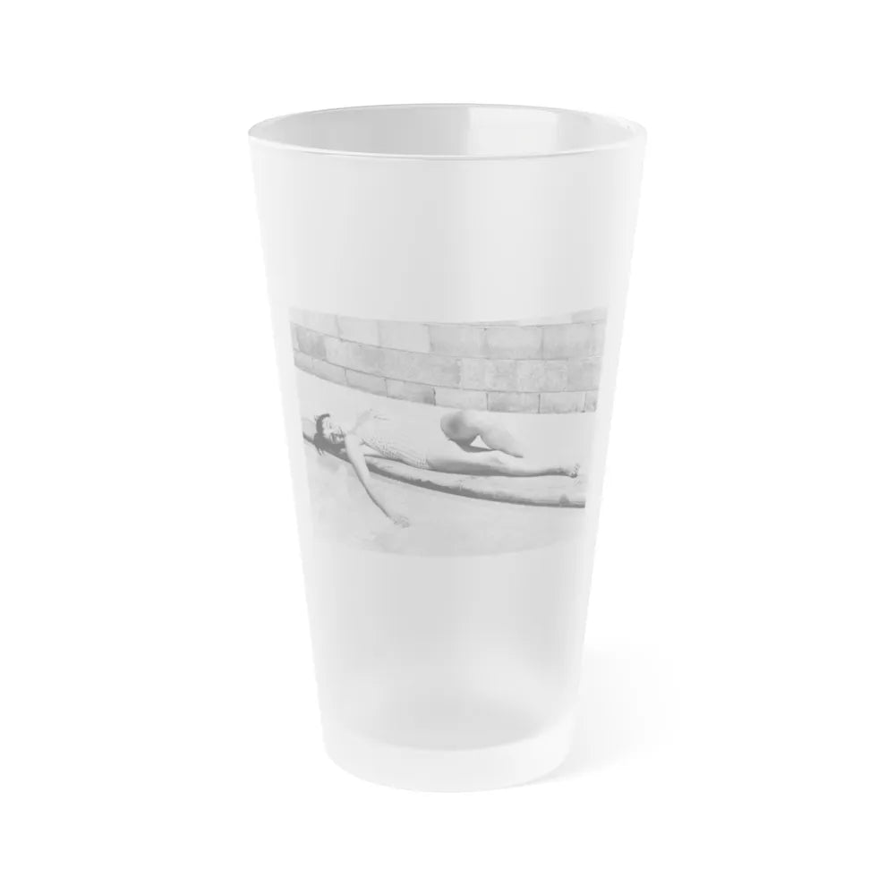 Janet Munro #10 (Vintage Female Icon) Frosted Pint Glass 16oz-16oz-Frosted-Go Mug Yourself