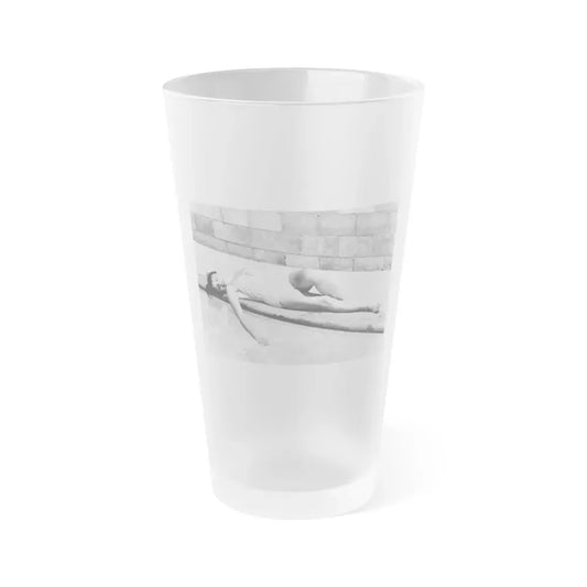 Janet Munro #10 (Vintage Female Icon) Frosted Pint Glass 16oz 16oz Frosted - Go Mug Yourself