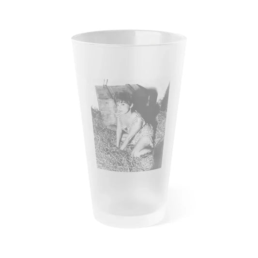 Janet Munro #15 (Vintage Female Icon) Frosted Pint Glass 16oz 16oz Frosted - Go Mug Yourself