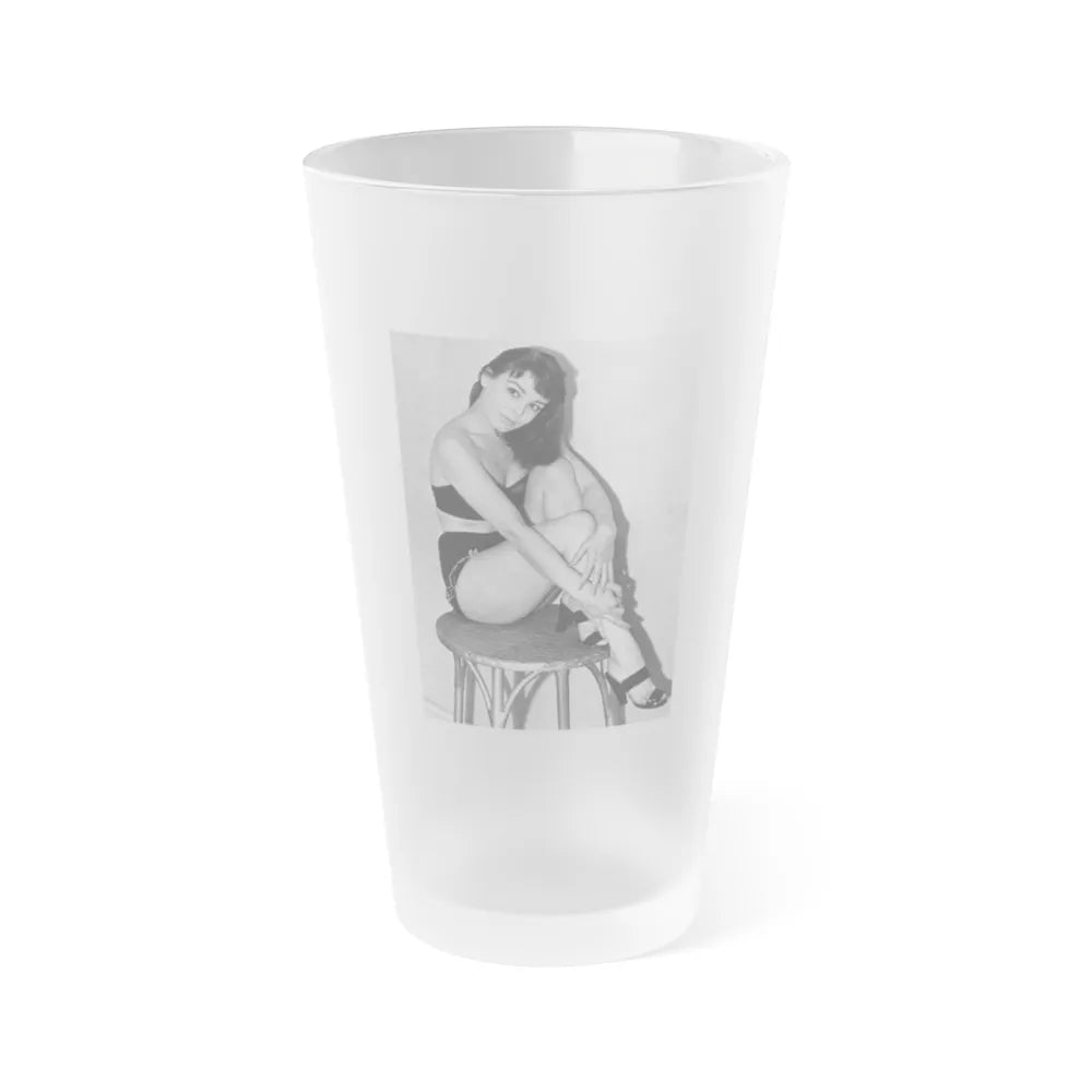 Janet Munro #22 (Vintage Female Icon) Frosted Pint Glass 16oz-16oz-Frosted-Go Mug Yourself