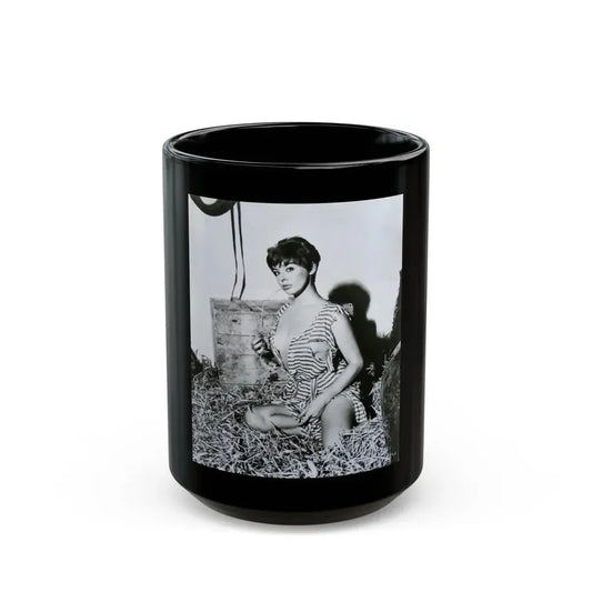 Janet Munro #23 (Vintage Female Icon) Black Coffee Mug 15oz - Go Mug Yourself