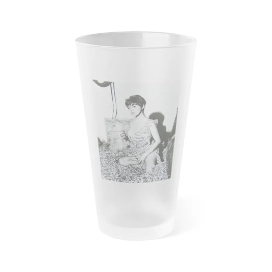 Janet Munro #23 (Vintage Female Icon) Frosted Pint Glass 16oz-16oz-Frosted-Go Mug Yourself