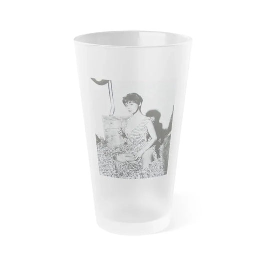 Janet Munro #23 (Vintage Female Icon) Frosted Pint Glass 16oz 16oz Frosted - Go Mug Yourself