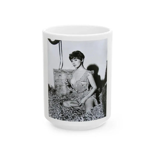 Janet Munro #23 (Vintage Female Icon) White Coffee Mug 15oz - Go Mug Yourself