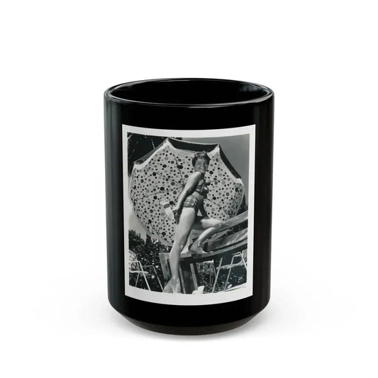 Janet Munro #25 (Vintage Female Icon) Black Coffee Mug 15oz - Go Mug Yourself