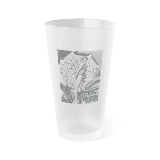 Janet Munro #25 (Vintage Female Icon) Frosted Pint Glass 16oz 16oz Frosted - Go Mug Yourself
