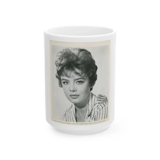 Janet Munro #29 (Vintage Female Icon) White Coffee Mug 15oz - Go Mug Yourself