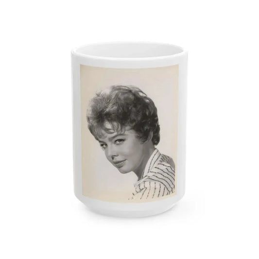 Janet Munro #31 (Vintage Female Icon) White Coffee Mug 15oz - Go Mug Yourself