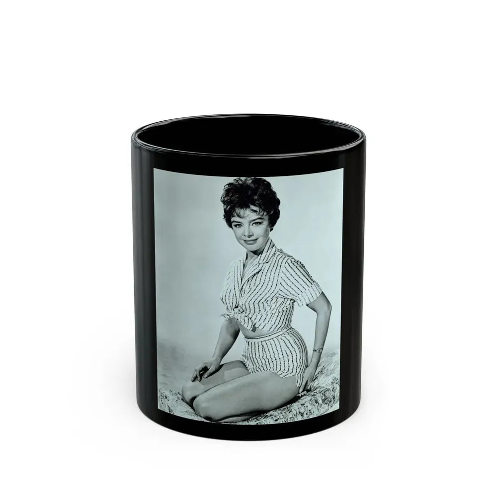 Janet Munro #32 - B&W 8x10 Full Body Cheesecake The Day The Earth Caught Fire '61 Promo Photo (Vintage Female Icon) Black Coffee Mug 11oz - Go Mug Yourself