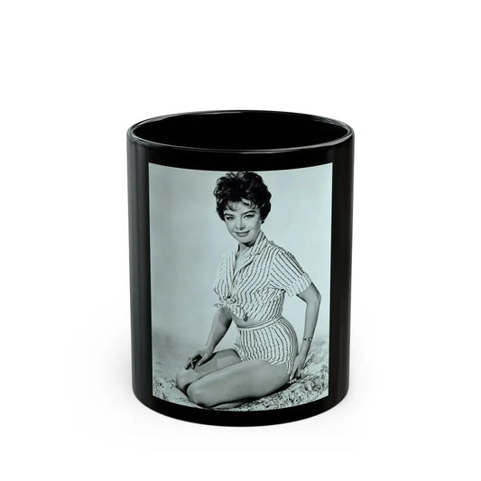 Janet Munro #32 - B&W 8x10 Full Body Cheesecake The Day The Earth Caught Fire '61 Promo Photo (Vintage Female Icon) Black Coffee Mug 11oz - Go Mug Yourself