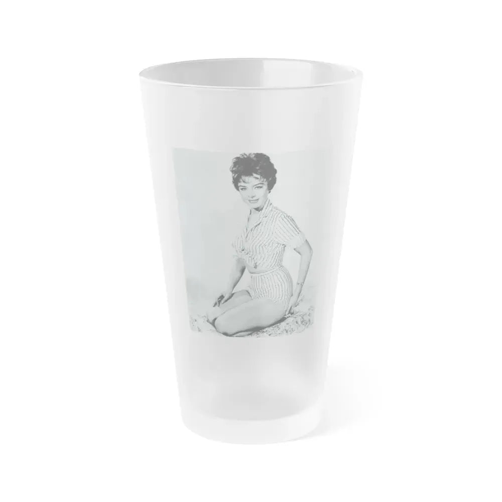 Janet Munro #32 - B&W 8x10 Full Body Cheesecake The Day The Earth Caught Fire '61 Promo Photo (Vintage Female Icon) Frosted Pint Glass 16oz 16oz Frosted - Go Mug Yourself