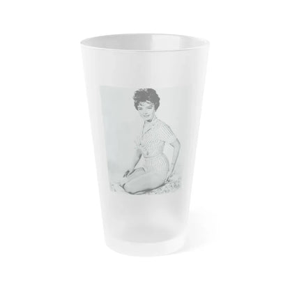 Janet Munro #32 - B&W 8x10 Full Body Cheesecake The Day The Earth Caught Fire '61 Promo Photo (Vintage Female Icon) Frosted Pint Glass 16oz 16oz Frosted - Go Mug Yourself