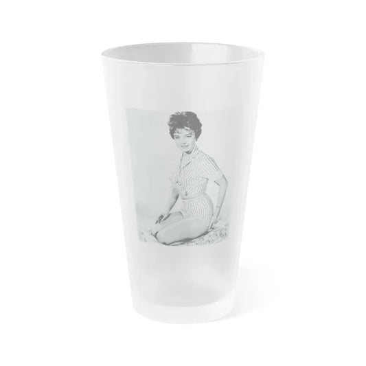 Janet Munro #32 - B&W 8x10 Full Body Cheesecake The Day The Earth Caught Fire '61 Promo Photo (Vintage Female Icon) Frosted Pint Glass 16oz 16oz Frosted - Go Mug Yourself