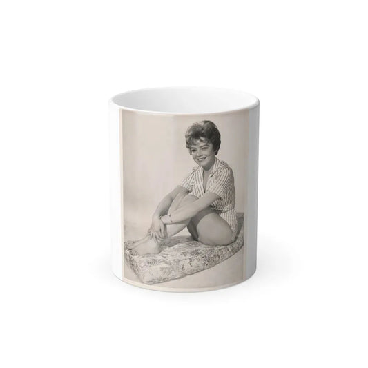 Janet Munro #33 - B&W Vintage 8x10 Full Body Cheesecake The Day The Earth Caught Fire '61 Promo Photo (Vintage Female Icon) Color Changing Mug 11oz 11oz - Go Mug Yourself