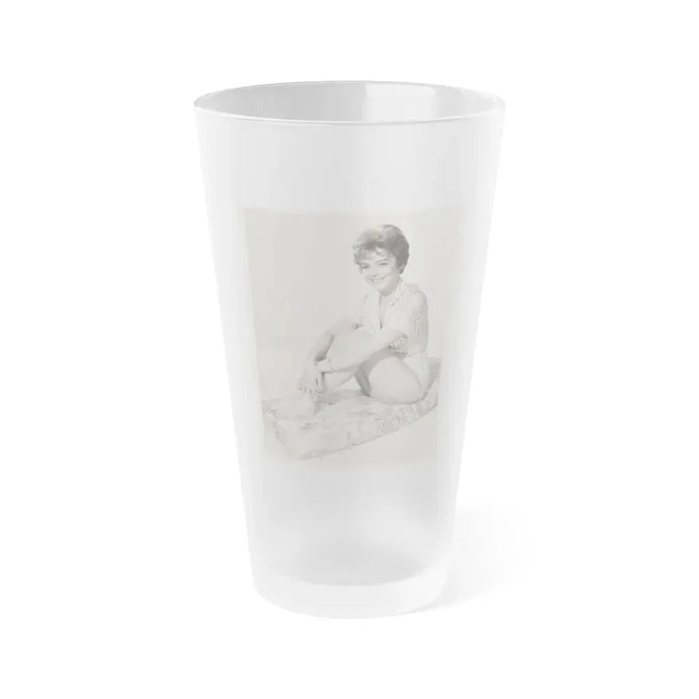 Janet Munro #33 - B&W Vintage 8x10 Full Body Cheesecake The Day The Earth Caught Fire '61 Promo Photo (Vintage Female Icon) Frosted Pint Glass 16oz 16oz Frosted - Go Mug Yourself