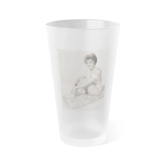 Janet Munro #33 - B&W Vintage 8x10 Full Body Cheesecake The Day The Earth Caught Fire '61 Promo Photo (Vintage Female Icon) Frosted Pint Glass 16oz 16oz Frosted - Go Mug Yourself