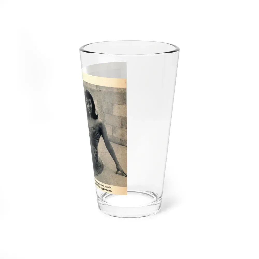 Janet Munro #34 8x10 Late 50's Magazine Page Pin-Up with Caption from Article (Vintage Female Icon) Pint Glass 16oz - Go Mug Yourself