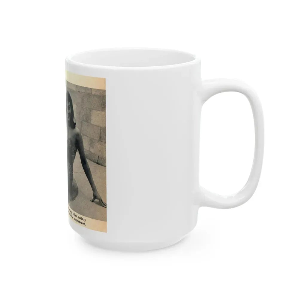 Janet Munro #34 8x10 Late 50's Magazine Page Pin-Up with Caption from Article (Vintage Female Icon) White Coffee Mug - Go Mug Yourself